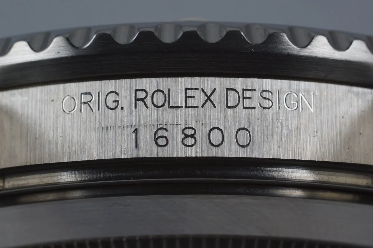 Rolex Submariner 16800 Service Case with RSC Papers