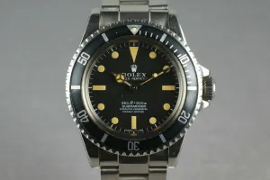 Rolex Submariner 5512 Unpolished with original sales receipt