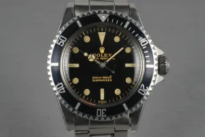 Rolex Submariner 5513 Early PCG SWISS only dial