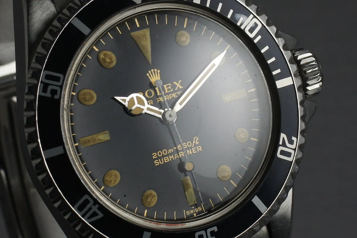 Rolex Submariner 5513 Early PCG SWISS only dial