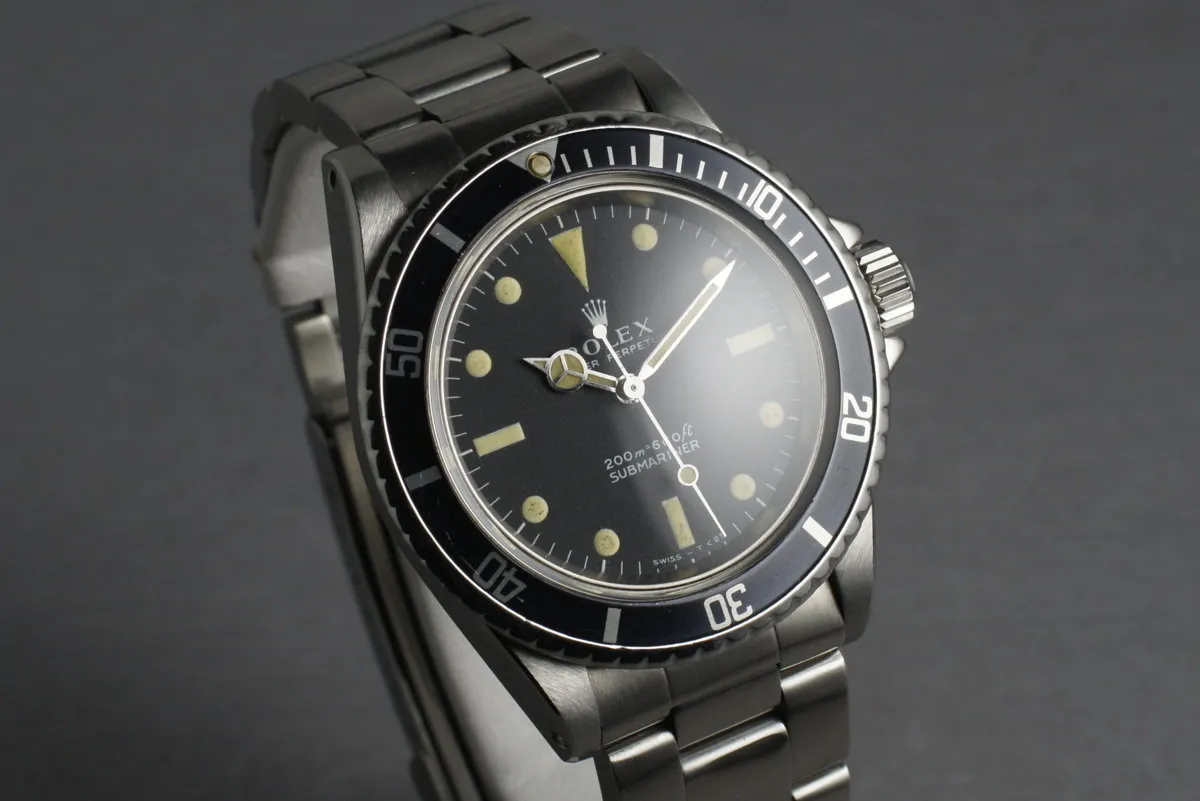 Rolex Submariner 5513 Meters First with Box and Rolex Service Papers