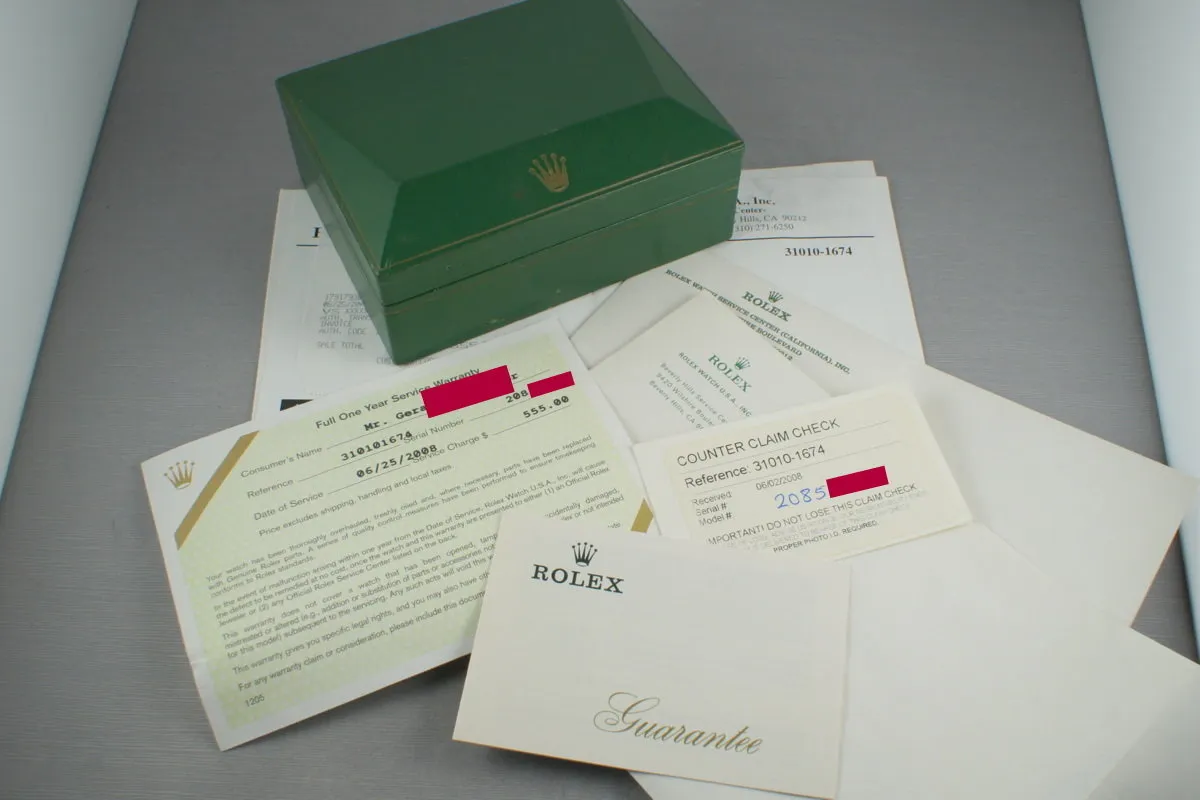Rolex Submariner 5513 Meters First with Box and Rolex Service Papers