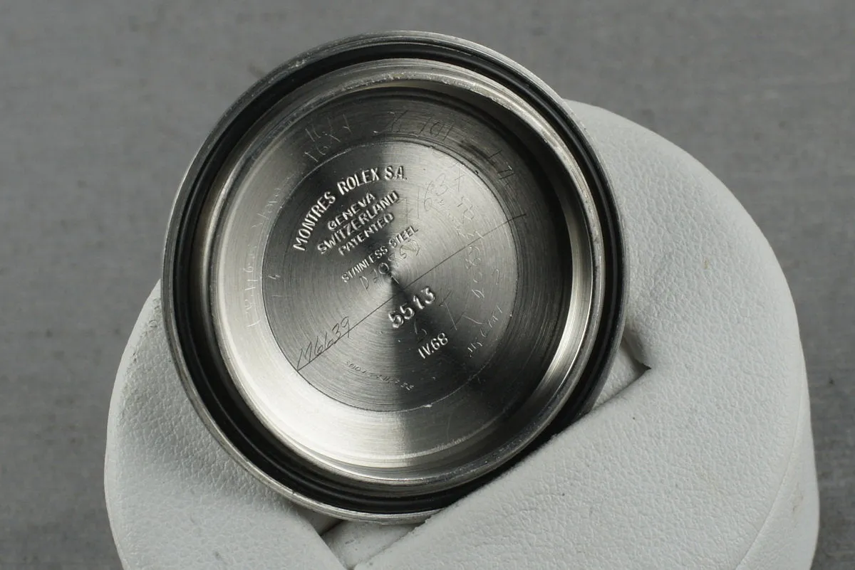 Rolex Submariner 5513 Meters First with Box and Rolex Service Papers