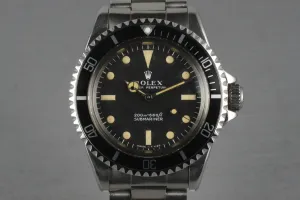 Rolex Submariner 5513 Meters First with creamy markers