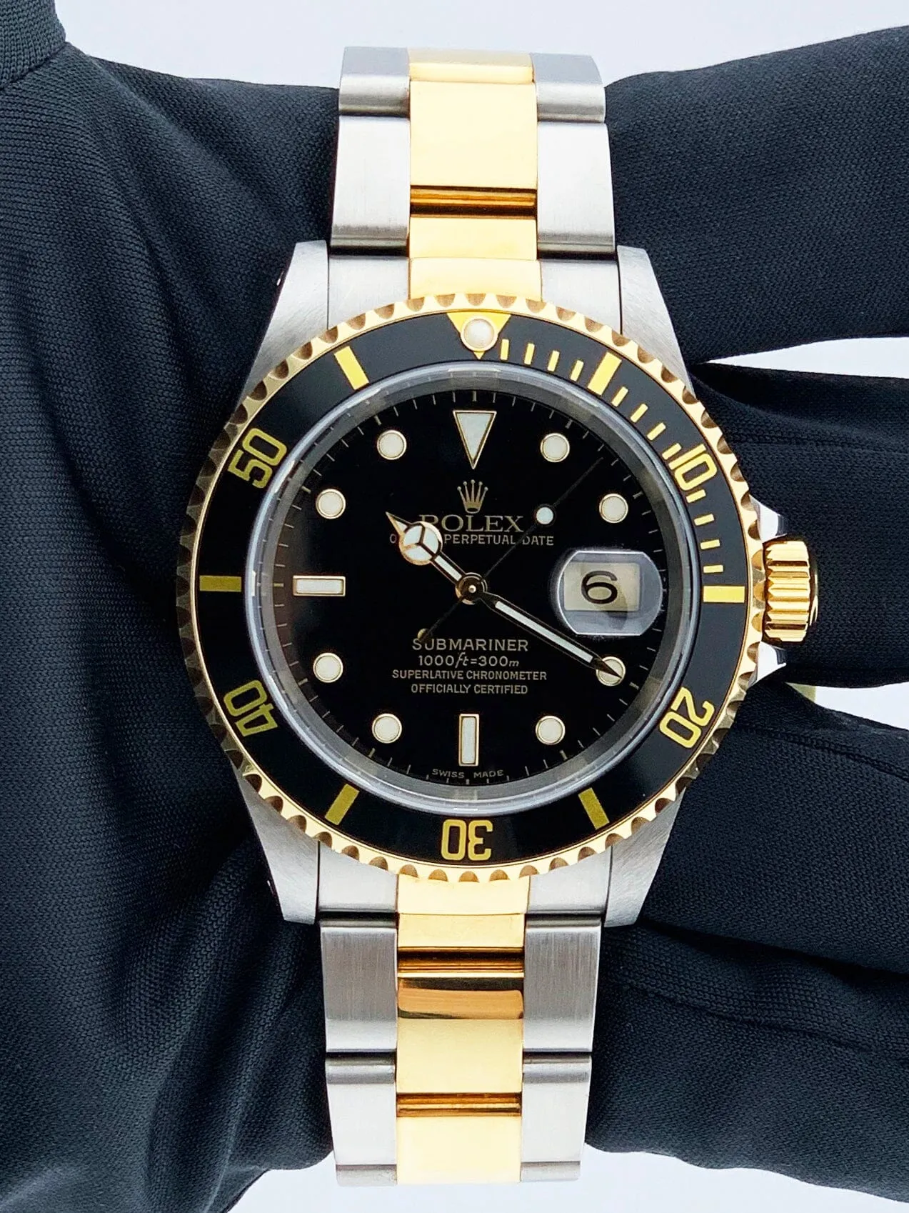 Rolex Submariner Date 16613 Black Dial Mens Watch