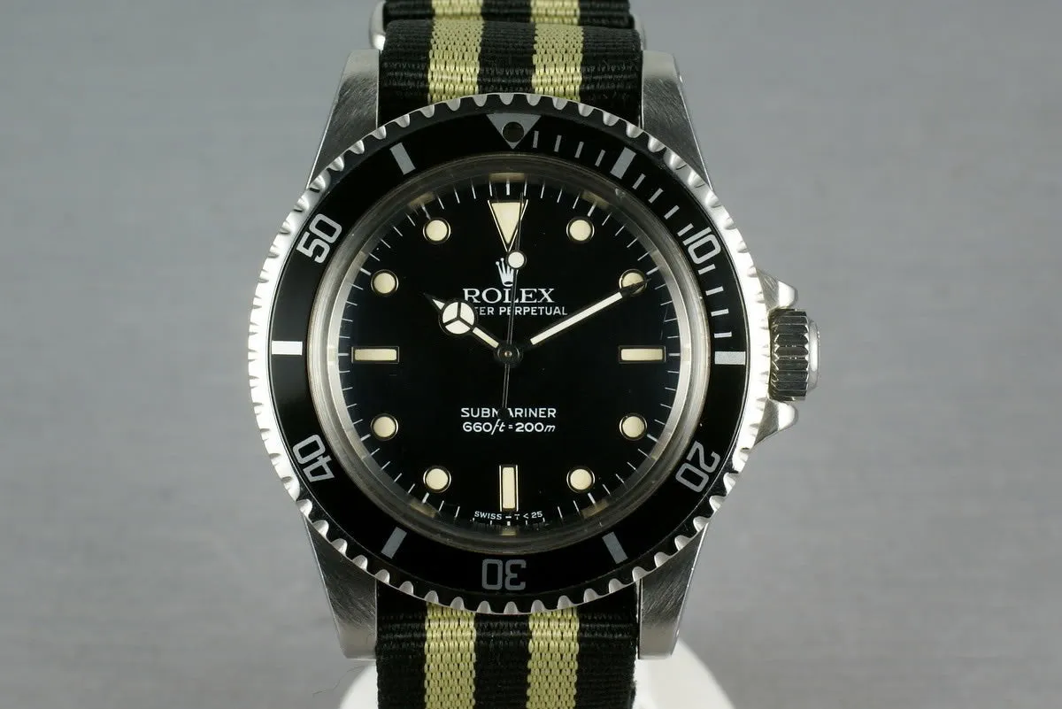 Rolex Submariner Dial  5513 WG surrounds on NATO