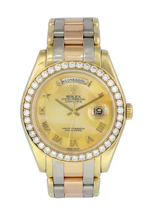 Rolex Tridor Day Date Perlmaster 18948 Mens Watch