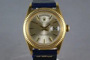 Rolex Vintage 18K YG President 1803 with Silver Dial