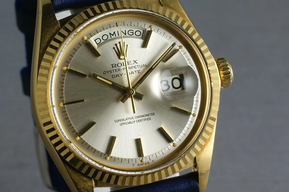Rolex Vintage 18K YG President 1803 with Silver Dial