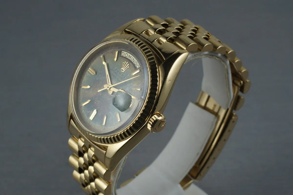 Rolex Vintage 18K YG President: Ref 1803 with Rainbow Swiss Only Dial