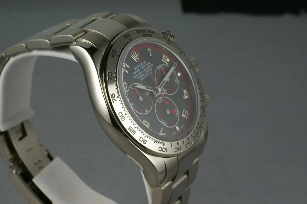Rolex WG Daytona 116509 black dial with papers