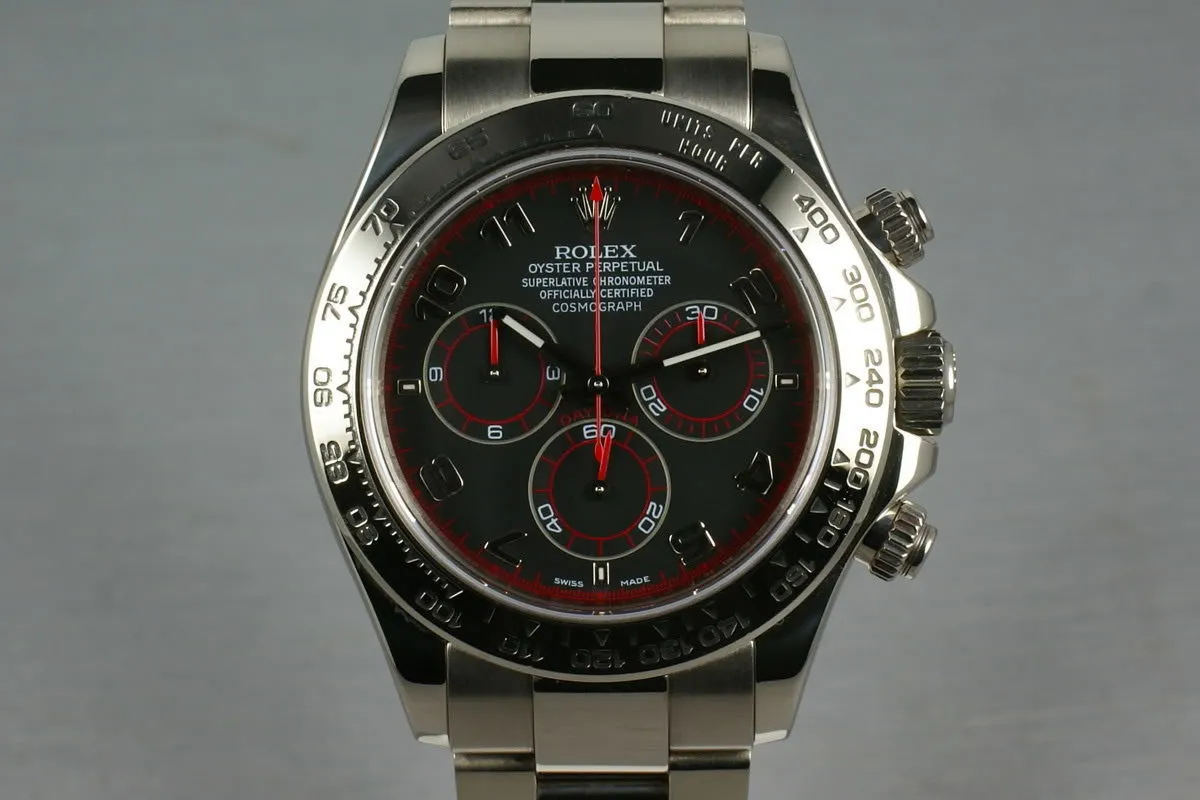 Rolex WG Daytona 116509 black dial with papers