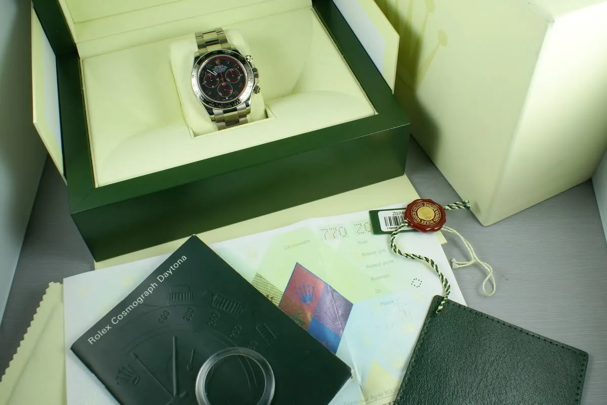 Rolex WG Daytona 116509 black dial with papers