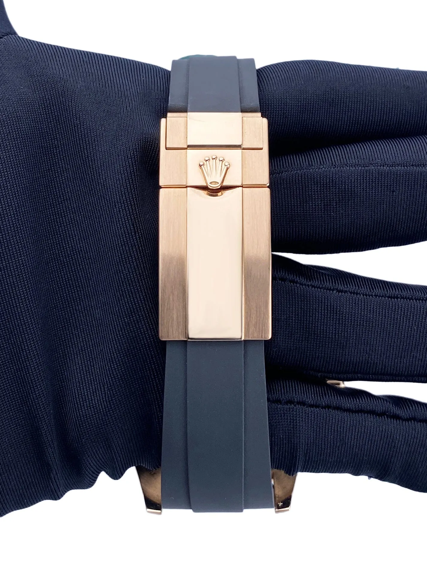 Rolex Yacht-Master 116655 Black Dial 18K Rose Gold Mens Watch Box Papers