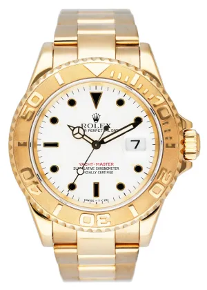Rolex Yacht Master 16628 18K Yellow Gold Mens Watch Box Papers