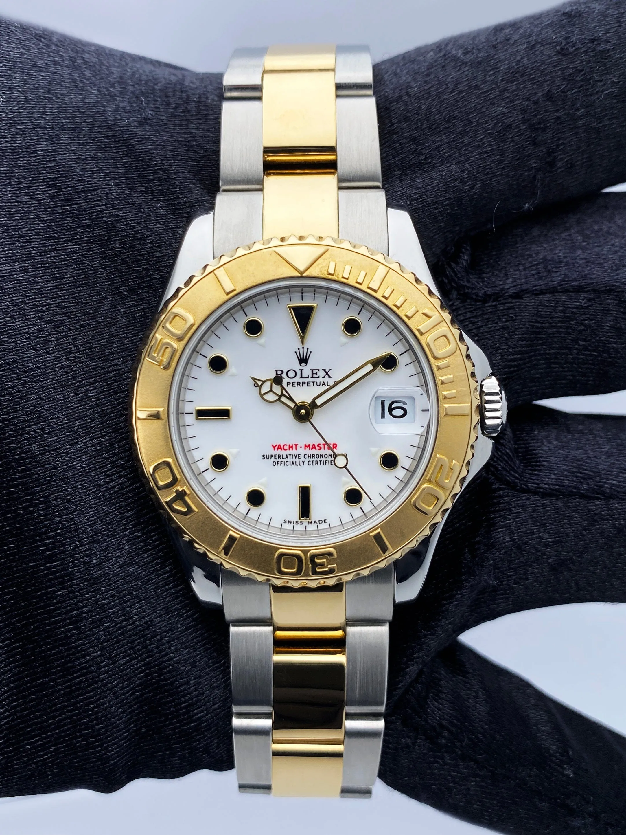 Rolex Yacht-Master 168623 White Dial Two-Tone Ladies Watch