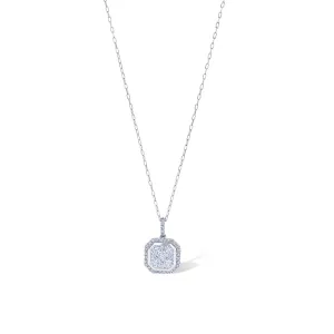 Round Diamond Necklace with Chain