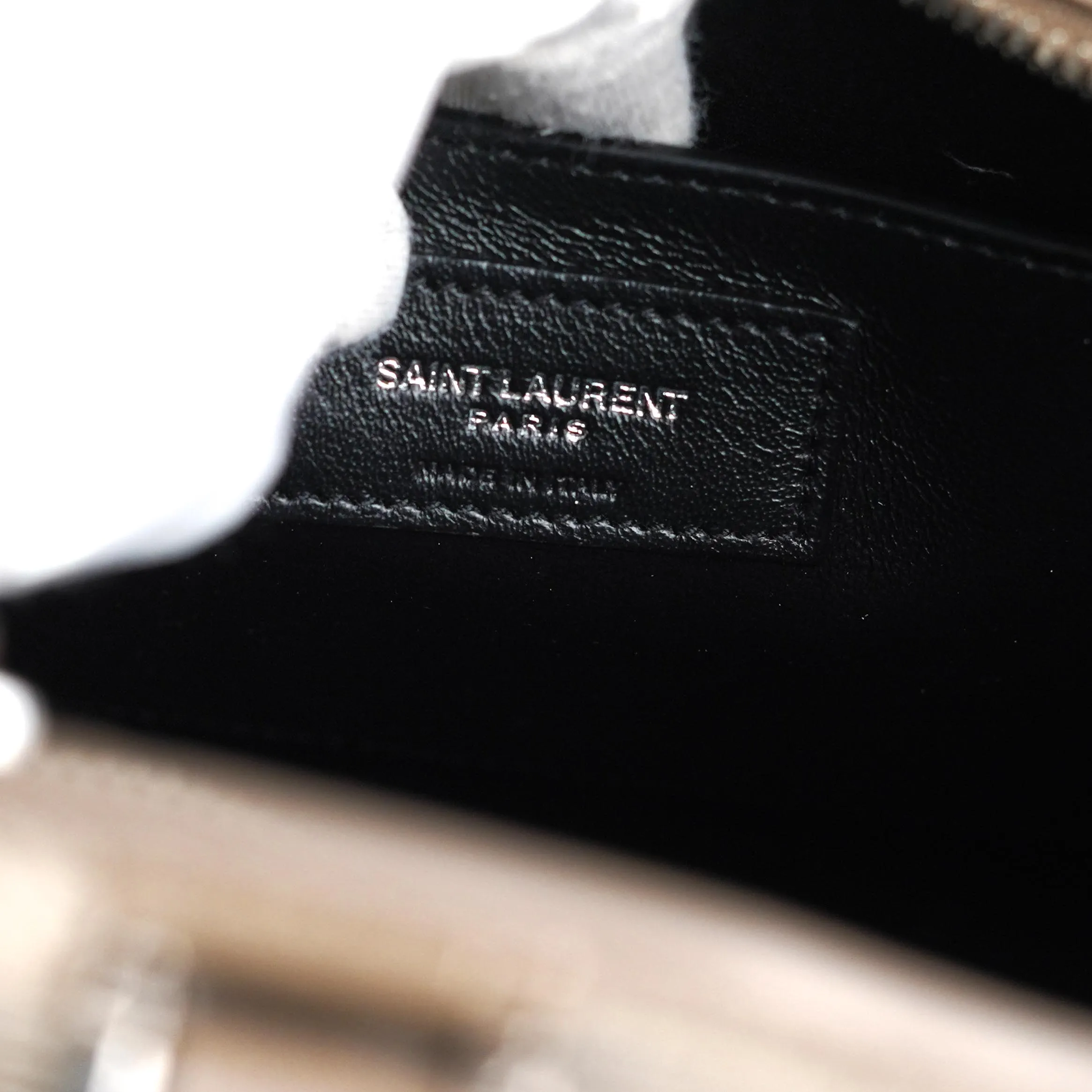 Saint Laurent Uptown Croc-Leather Tote Small Taupe