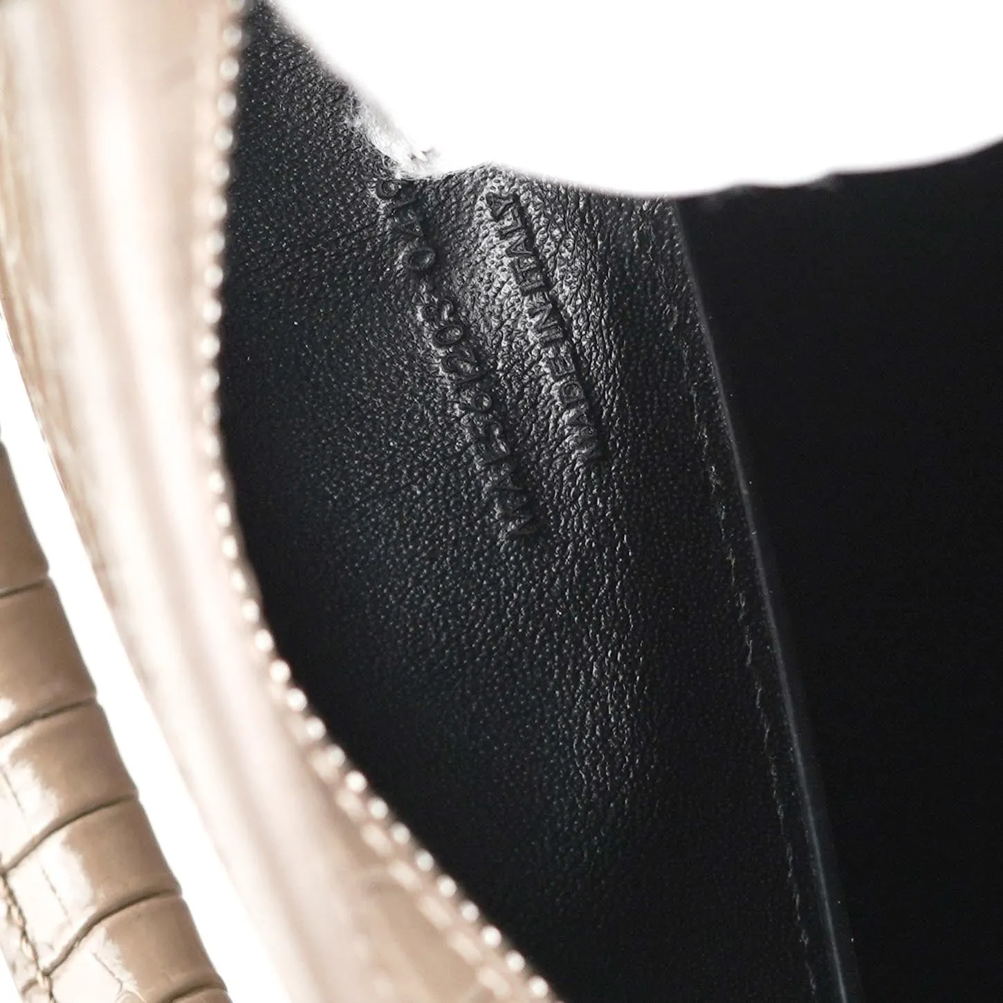 Saint Laurent Uptown Croc-Leather Tote Small Taupe