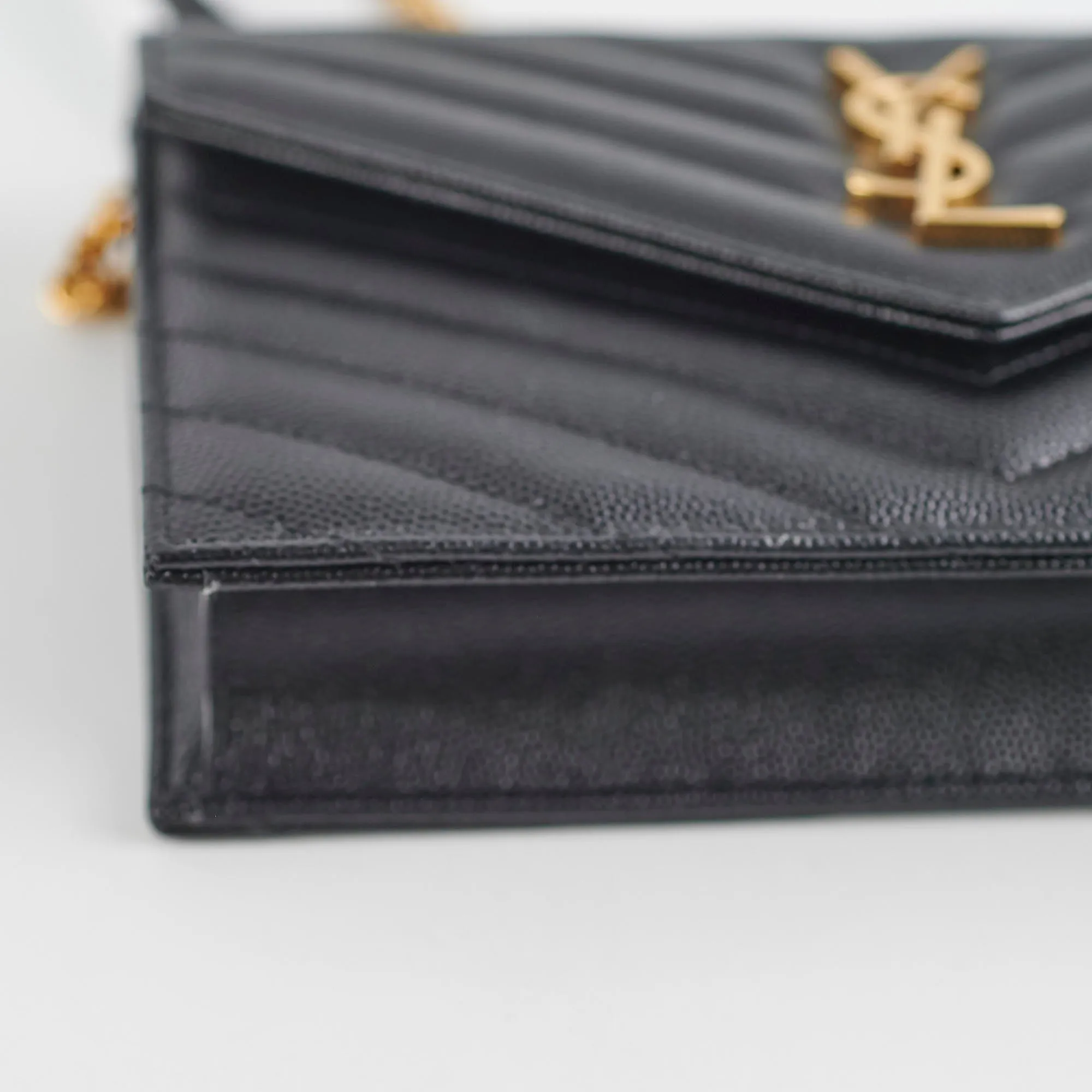 Saint Laurent Wallet On Chain Black