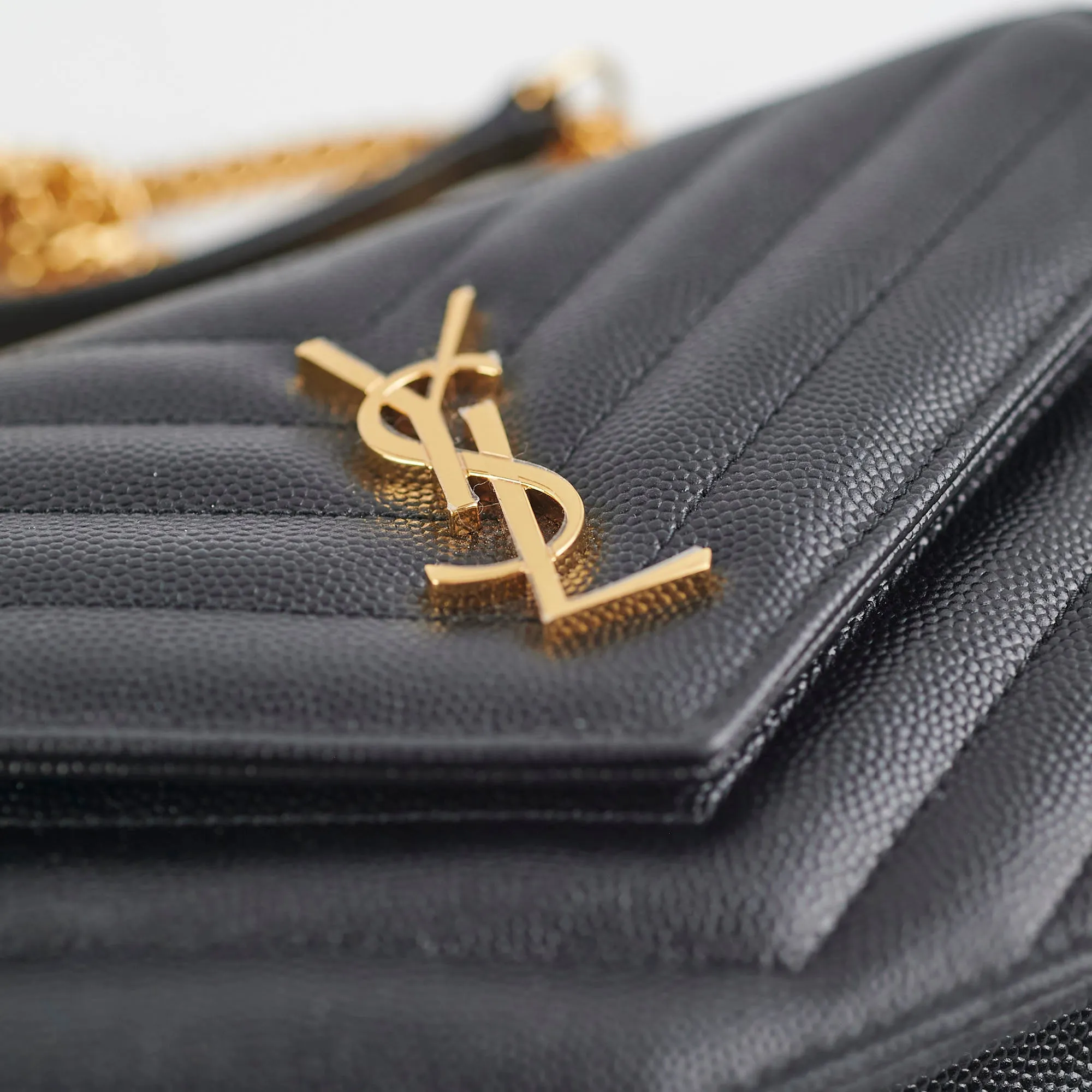 Saint Laurent Wallet On Chain Black