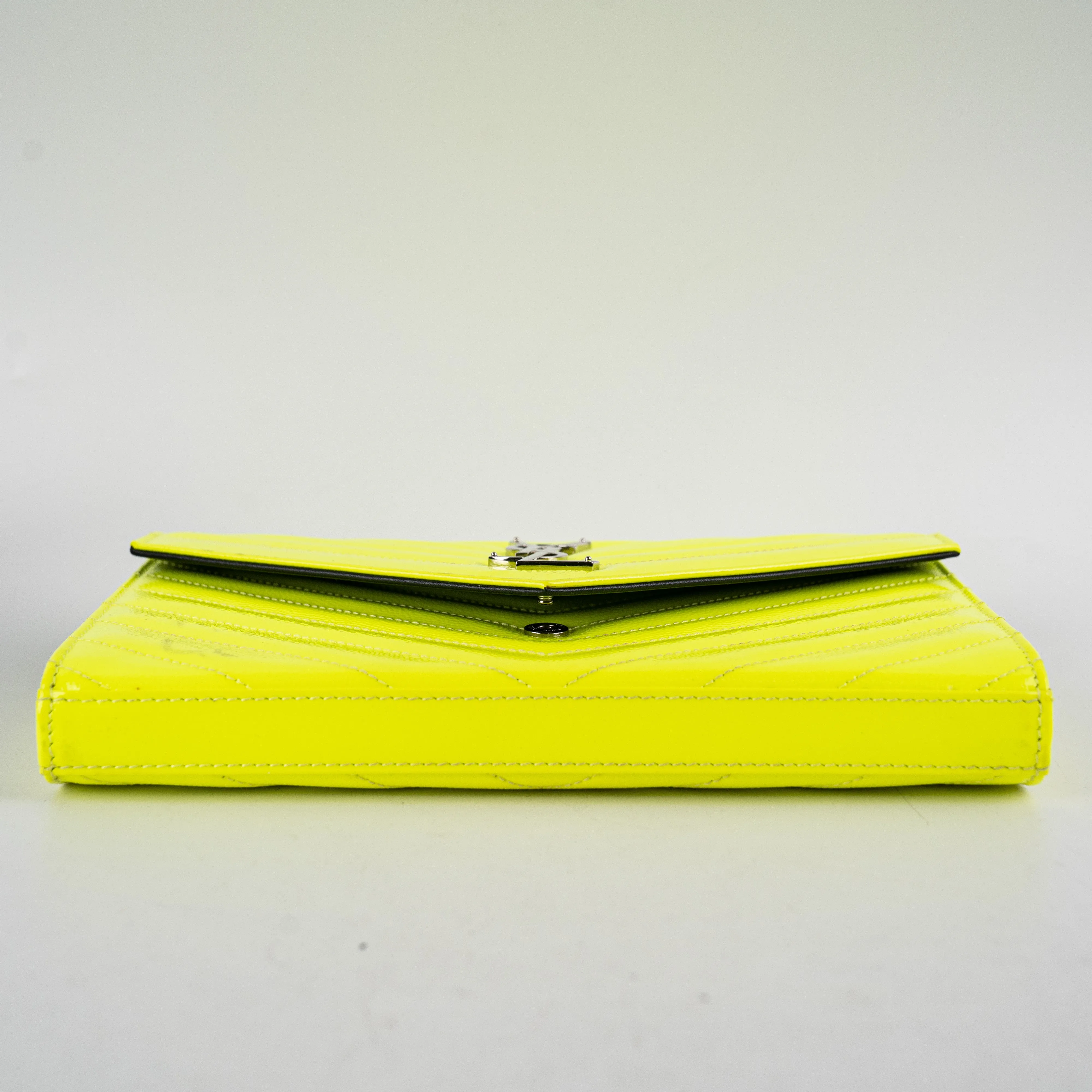 Saint Laurent Wallet On Chain Neon Yellow
