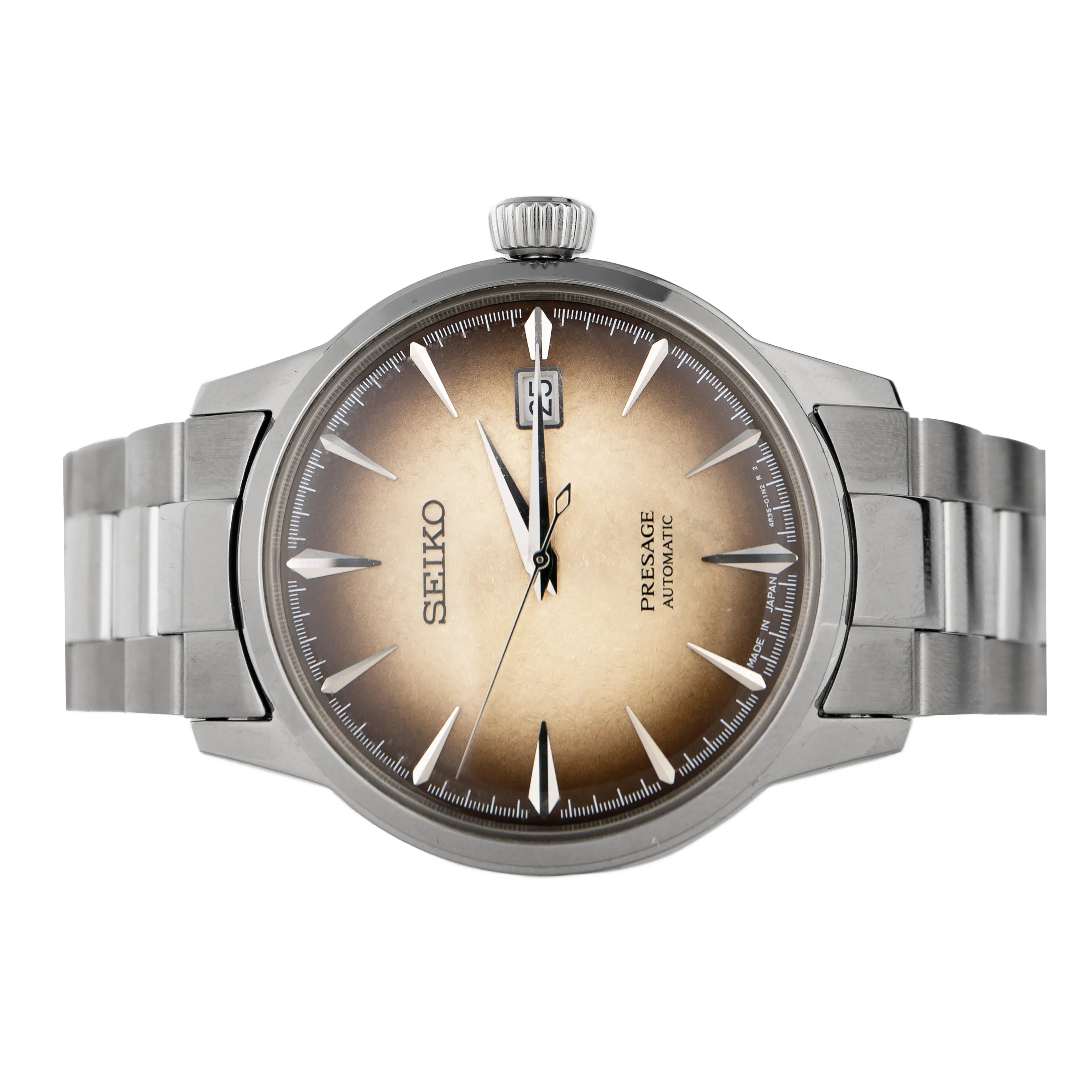 Seiko Presage Cocktail Irish Coffee Stainless Steel Brown Dial 40mm SRPE11J1 Full Set