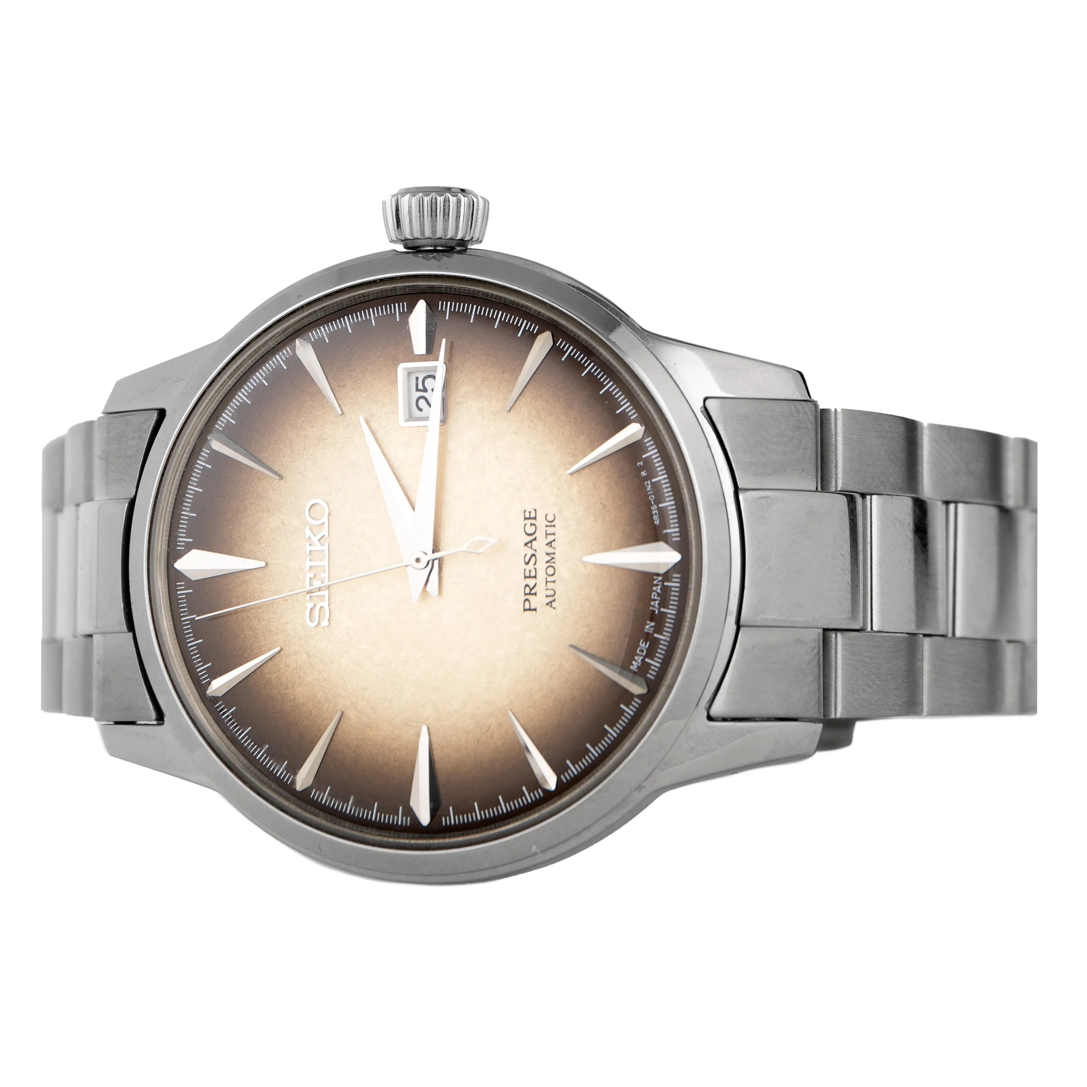 Seiko Presage Cocktail Irish Coffee Stainless Steel Brown Dial 40mm SRPE11J1 Full Set