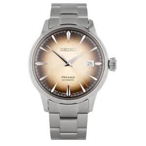 Seiko Presage Cocktail Irish Coffee Stainless Steel Brown Dial 40mm SRPE11J1 Full Set