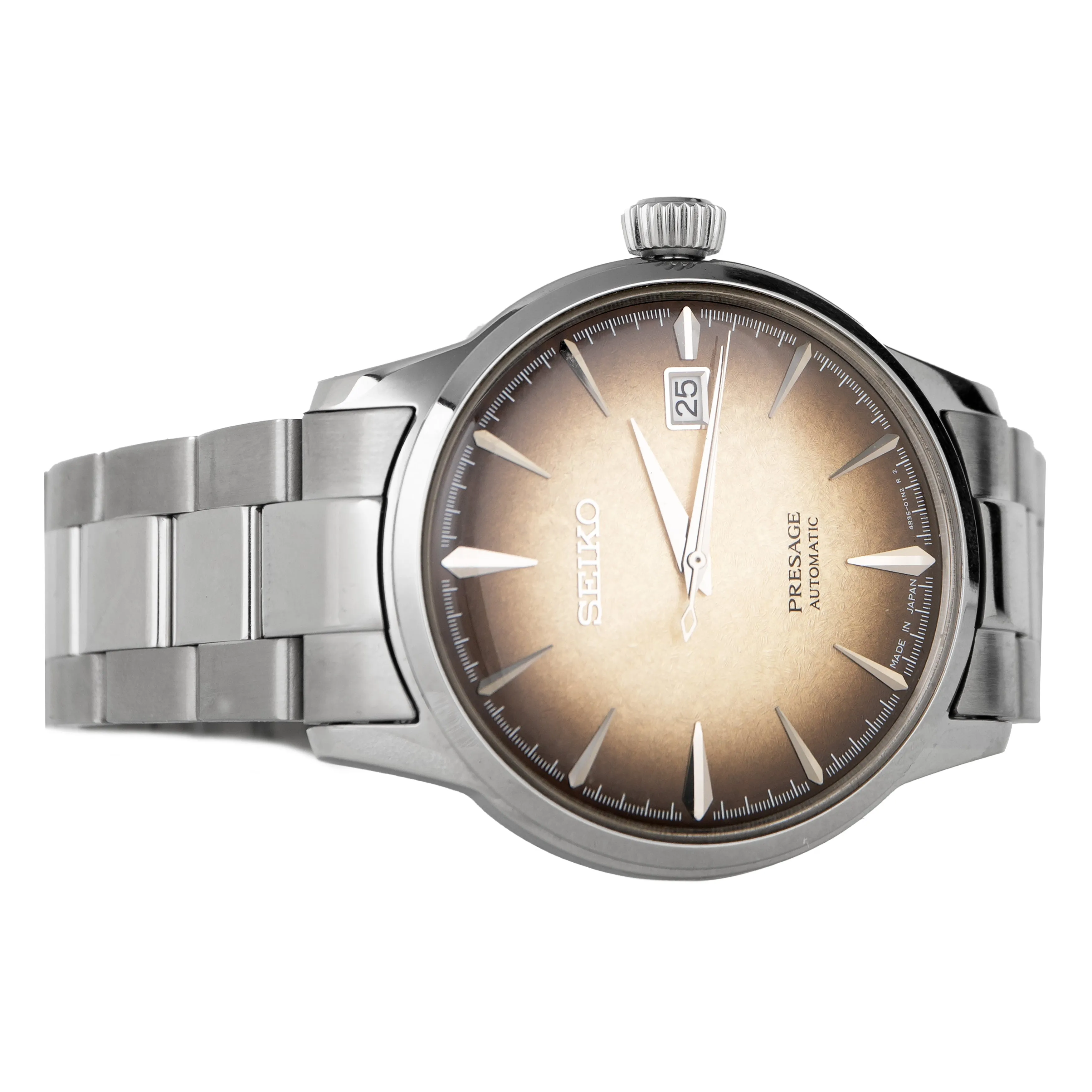 Seiko Presage Cocktail Irish Coffee Stainless Steel Brown Dial 40mm SRPE11J1 Full Set