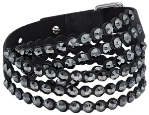 Swarovski Power Collection Black Alacantara Wrap Bracelet 5512512