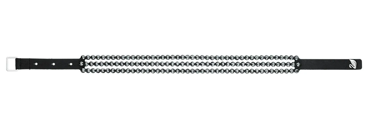 Swarovski Power Collection Black Alacantara Wrap Bracelet 5512512
