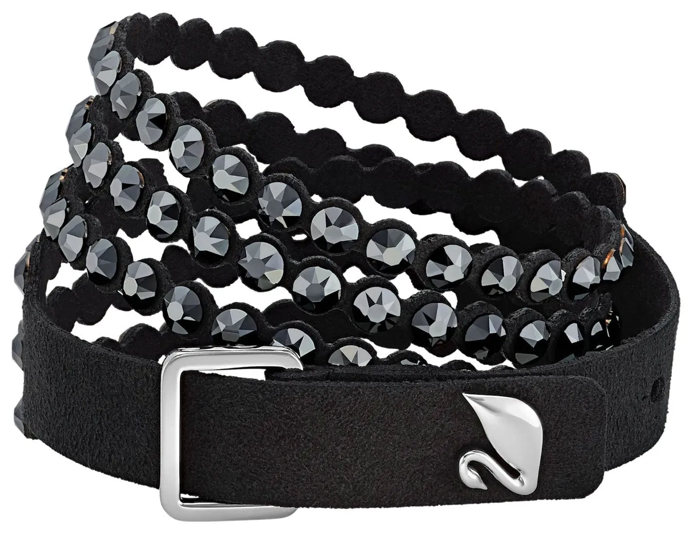 Swarovski Power Collection Black Alacantara Wrap Bracelet 5512512