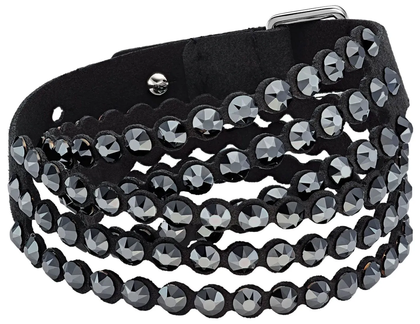 Swarovski Power Collection Black Alacantara Wrap Bracelet 5512512
