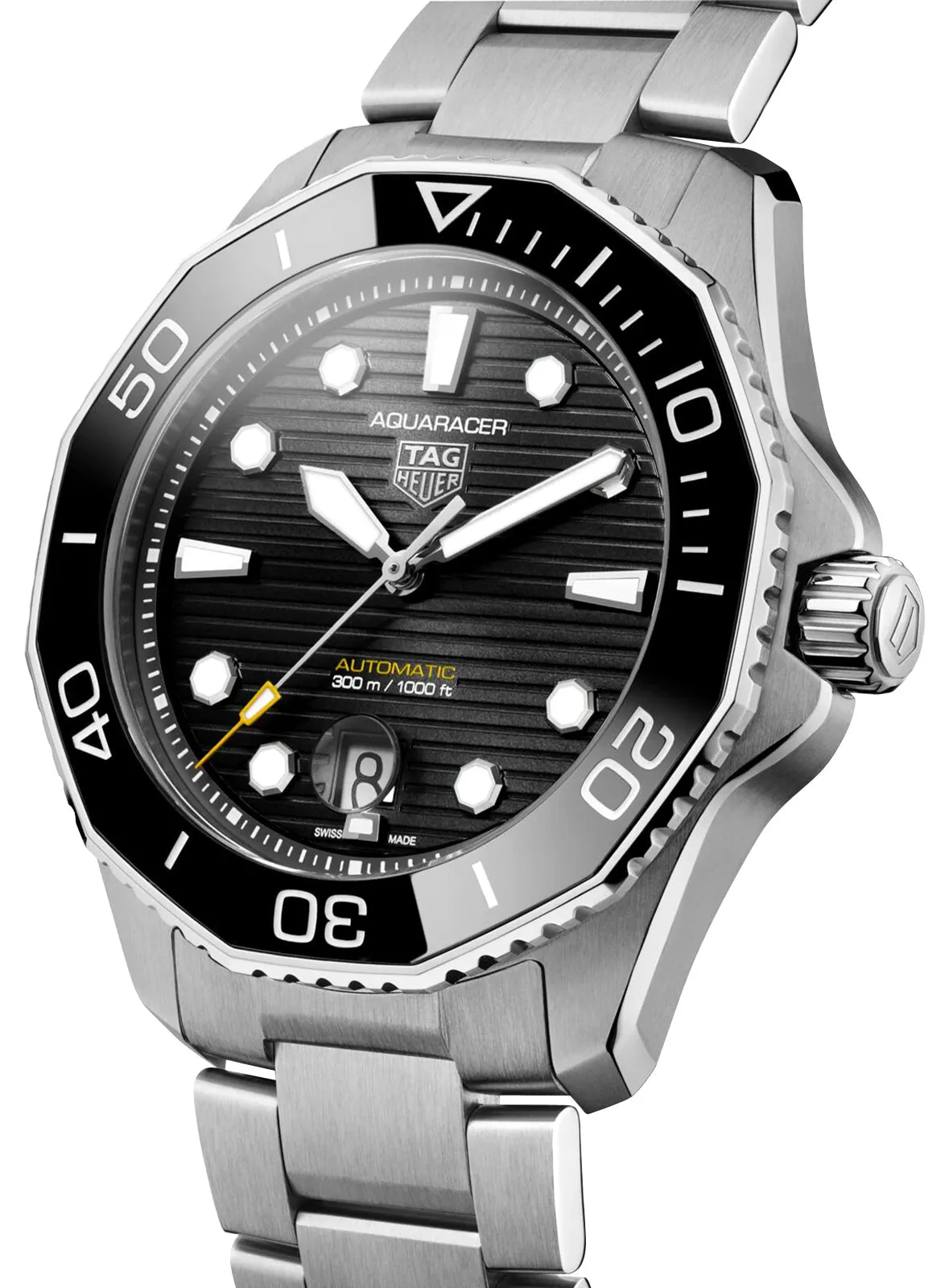 TAG Heuer Aquaracer Professional 300 Automatic Stainless Steel Black Dial Date Divers Mens Watch WBP201A.BA0632