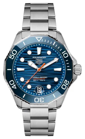 TAG Heuer Aquaracer Professional 300 COSC Automatic Stainless Steel Blue Dial Date Divers Mens Watch WBP5111.BA0013