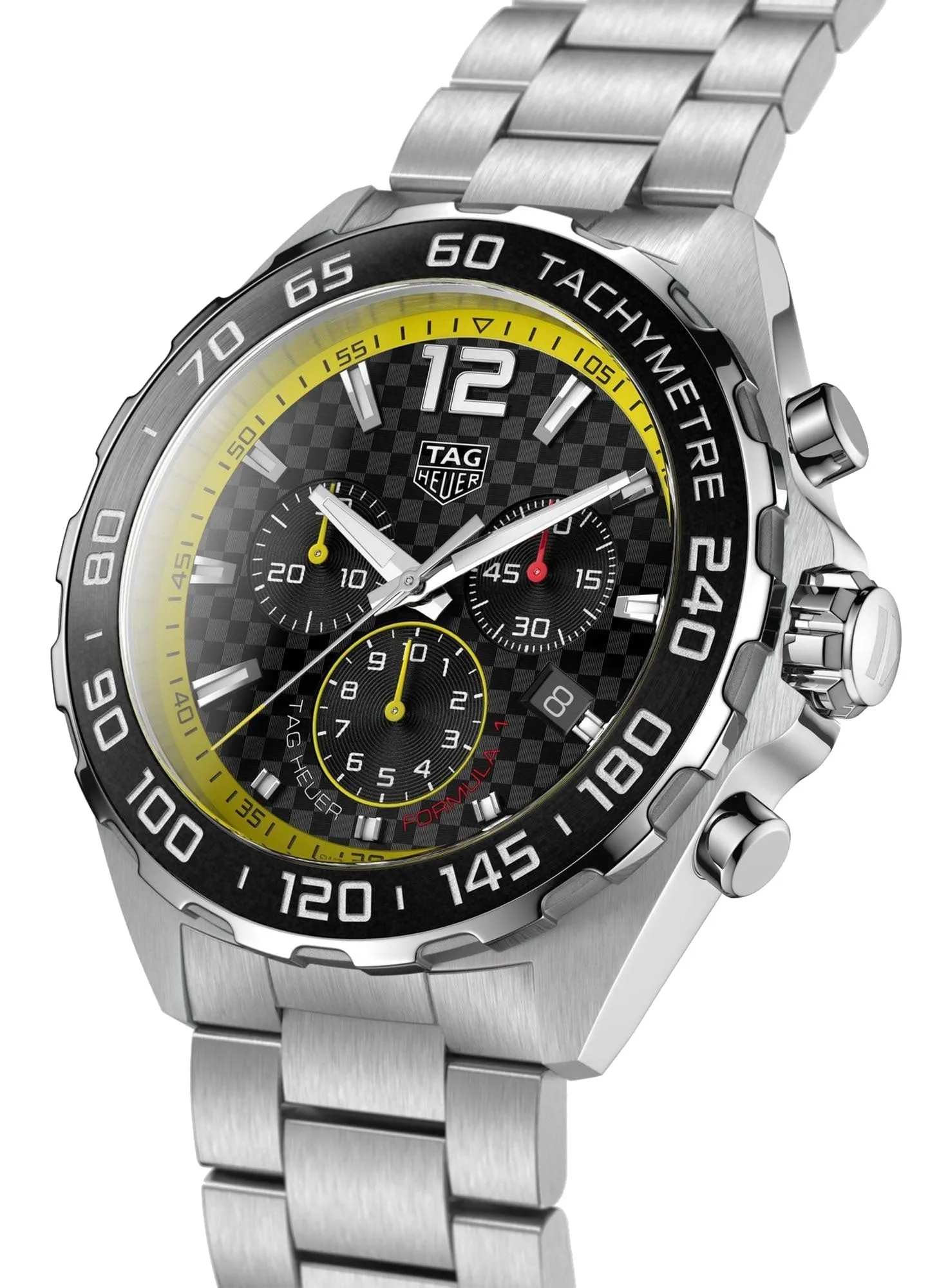 TAG Heuer Formula 1 Chronograph Stainless Steel Black Dial Date Divers Quartz Mens Watch CAZ101AC.BA0842
