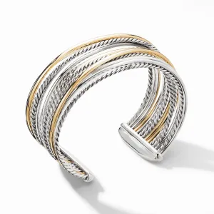 The Crossover Collection Wide Cuff Bracelet with 18K Yellow Gold