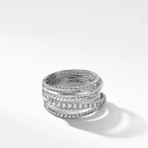 The Crossover Collection Wide Ring with Diamonds