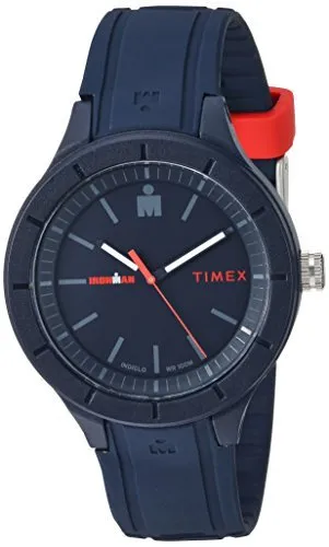 Timex TW5M17000 Ironman Essential Urban Analog 42mm Navy/Red Silicone Strap Watch