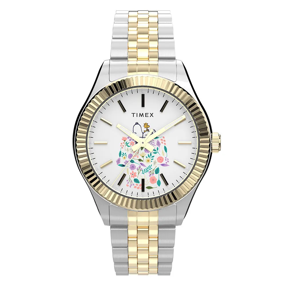 Timex X Peanuts® Timex Legacy 3-Hand 34mm Stainless Steel Band