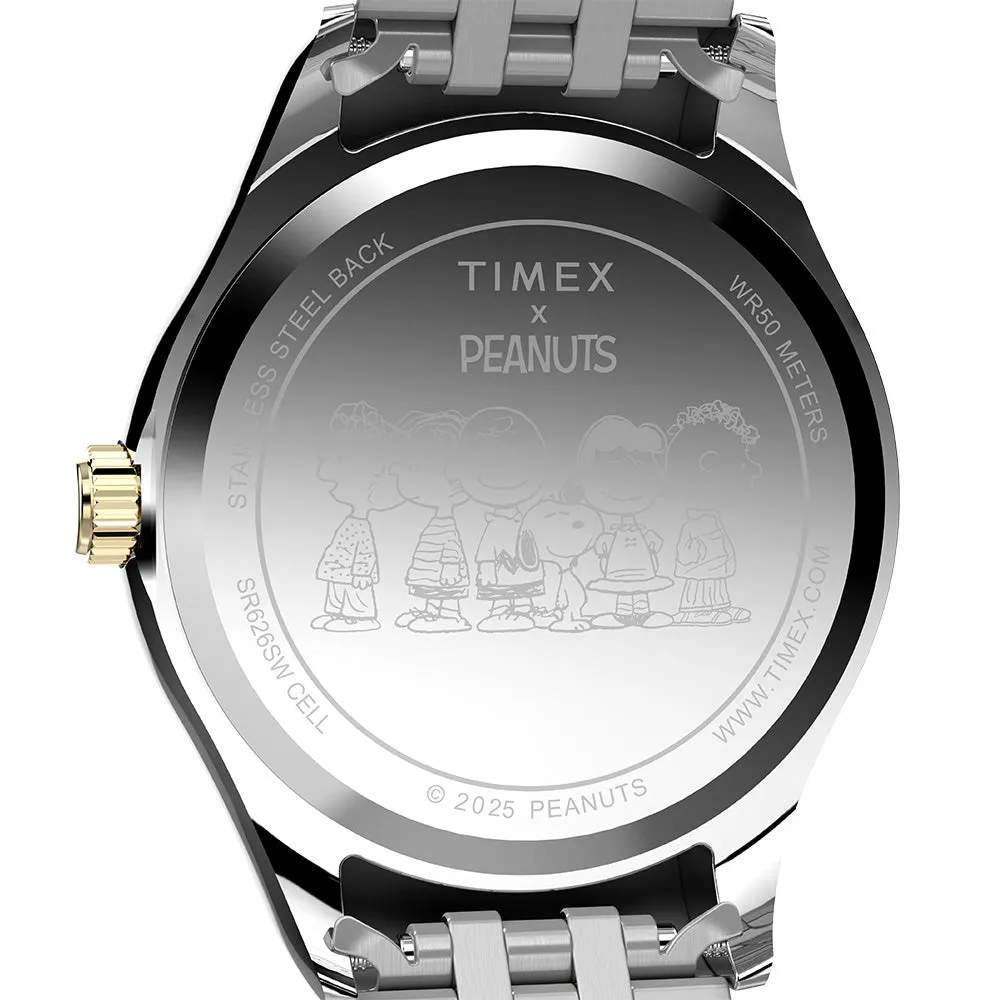 Timex X Peanuts® Timex Legacy 3-Hand 34mm Stainless Steel Band