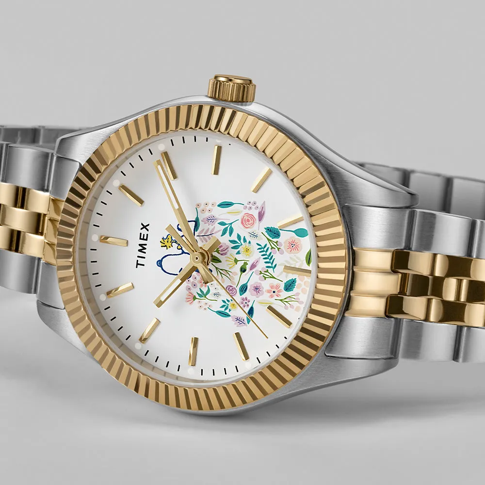 Timex X Peanuts® Timex Legacy 3-Hand 34mm Stainless Steel Band
