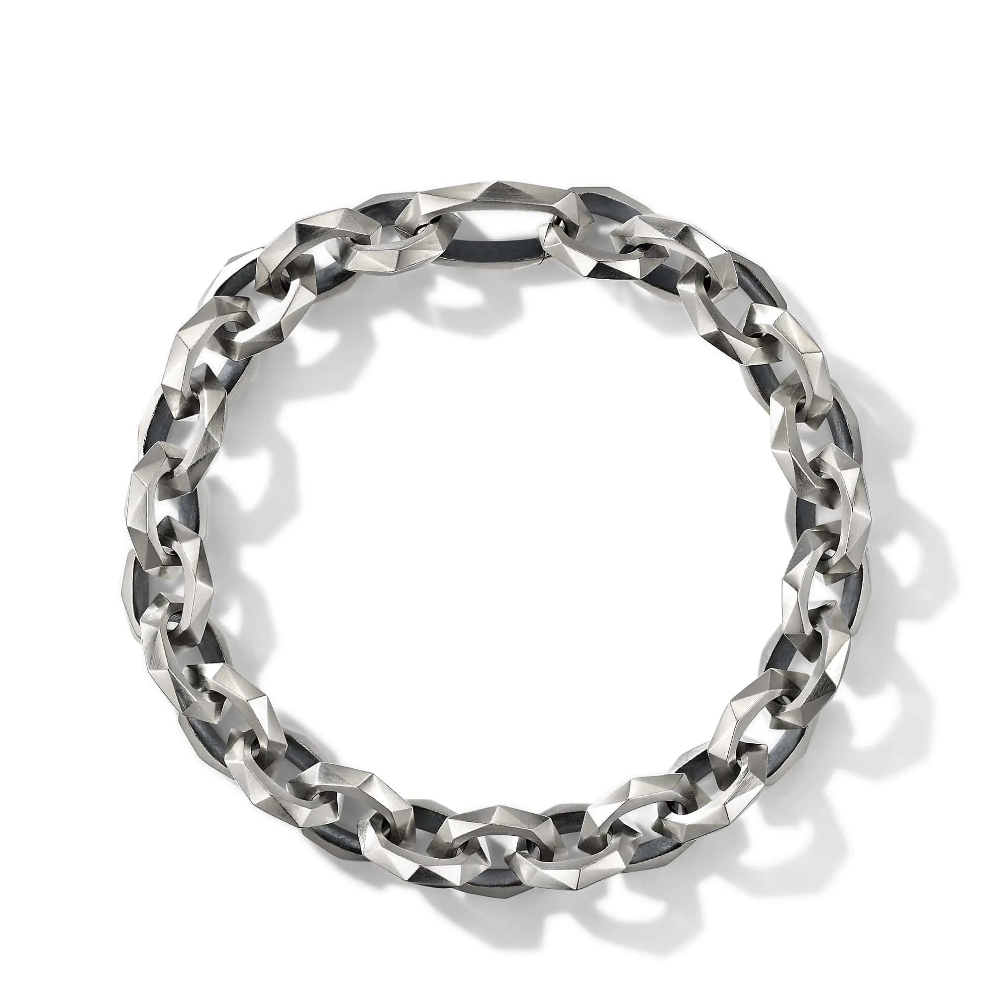 Torqued Faceted Chain Link Bracelet