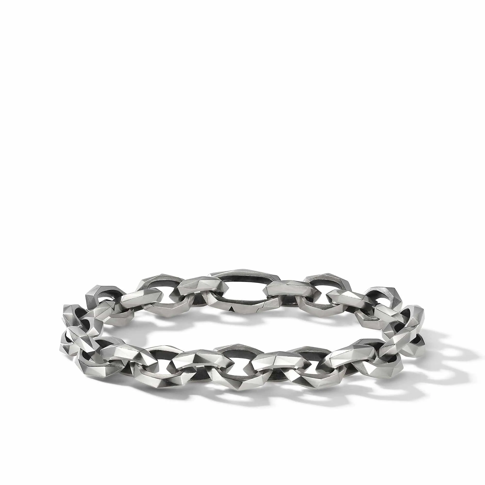Torqued Faceted Chain Link Bracelet
