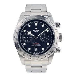 TUDOR Heritage BLACK BAY CHRONOGRAPH BLACK DIAL 41MM Automatic 79350 B&P