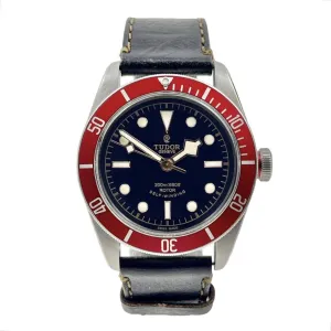 TUDOR Heritage Black Bay Smiley 79220R Red Bezel Automatic Men's Watch 40mm