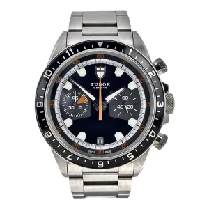 Tudor Heritage Chronograph Auto 42mm Steel Mens Bracelet Watch Date 70330N B&P