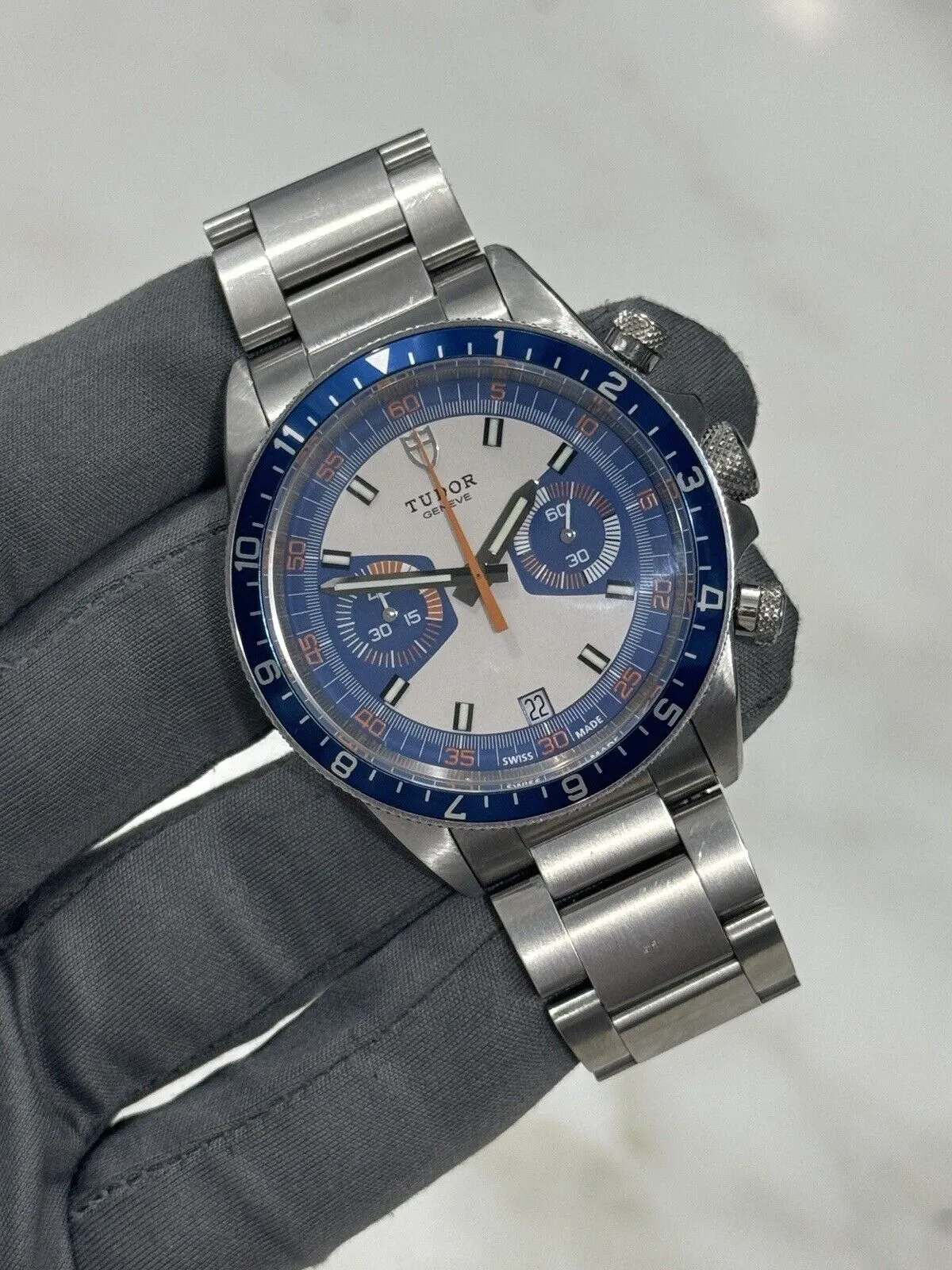 Tudor Heritage Chronograph Blue Steel 42mm Automatic Men’s Watch 70330B