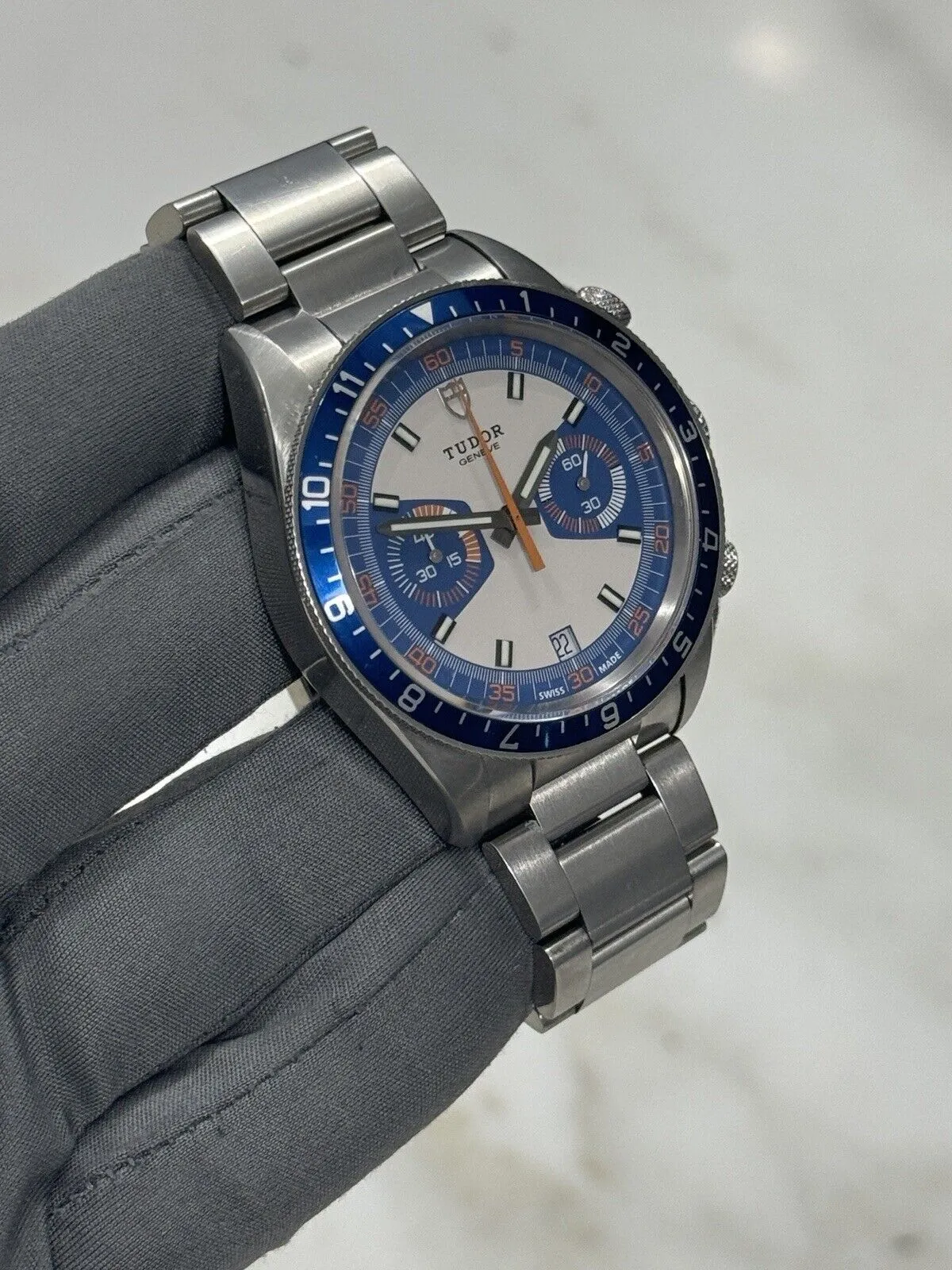 Tudor Heritage Chronograph Blue Steel 42mm Automatic Men’s Watch 70330B